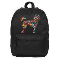 Flower Poodle Gift 16 in Basic Backpack