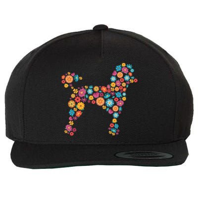 Flower Poodle Gift Wool Snapback Cap