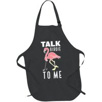 Flamingo Playing Golf Talk Birdie To Me Golfing Funny Golfer Apron
