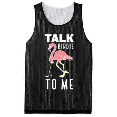Flamingo Playing Golf Talk Birdie To Me Golfing Funny Golfer Mesh Reversible Basketball Jersey Tank