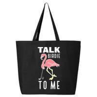 Flamingo Playing Golf Talk Birdie To Me Golfing Funny Golfer 25L Jumbo Tote