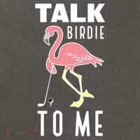 Flamingo Playing Golf Talk Birdie To Me Golfing Funny Golfer Cotton Canvas Backpack