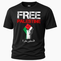 Free Palestine Gaza Palestinian Fist Cooling Performance Crew T-Shirt