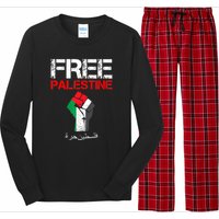 Free Palestine Gaza Palestinian Fist Long Sleeve Pajama Set