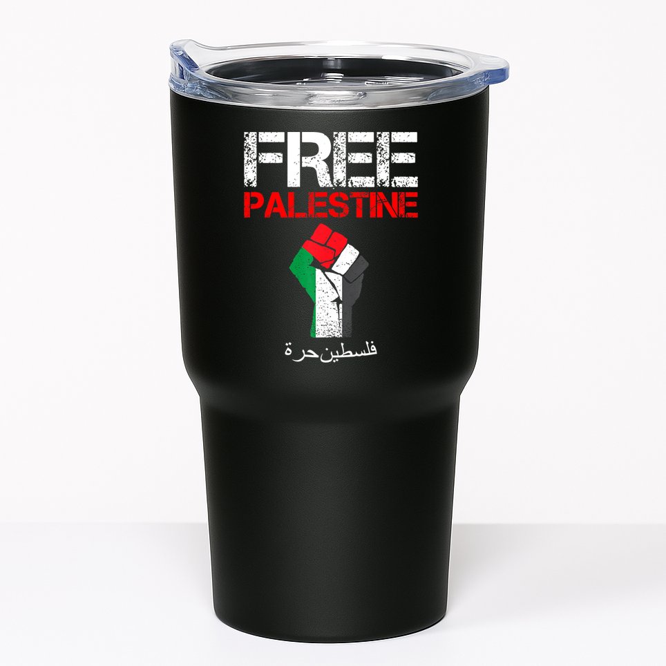 Free Palestine Gaza Palestinian Fist Tumbler