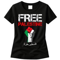 Free Palestine Gaza Palestinian Fist Womens T-Shirt