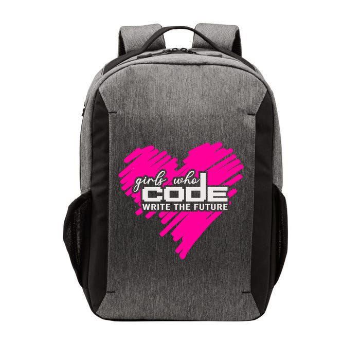 Funny Programmer Girl Coder Girls Who Code Write The Future Gift Vector Backpack