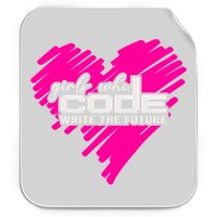 Funny Programmer Girl Coder Girls Who Code Write The Future Gift Permanent Decal Sticker