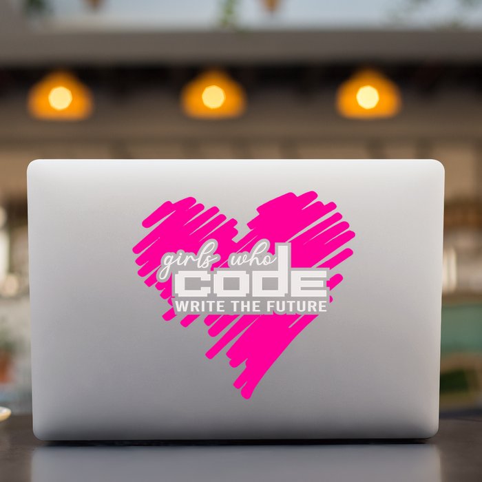 Funny Programmer Girl Coder Girls Who Code Write The Future Gift Permanent Decal Sticker