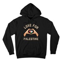 Free Palestine Gaza Flag Arabic Freedom Distressed Love Hoodie