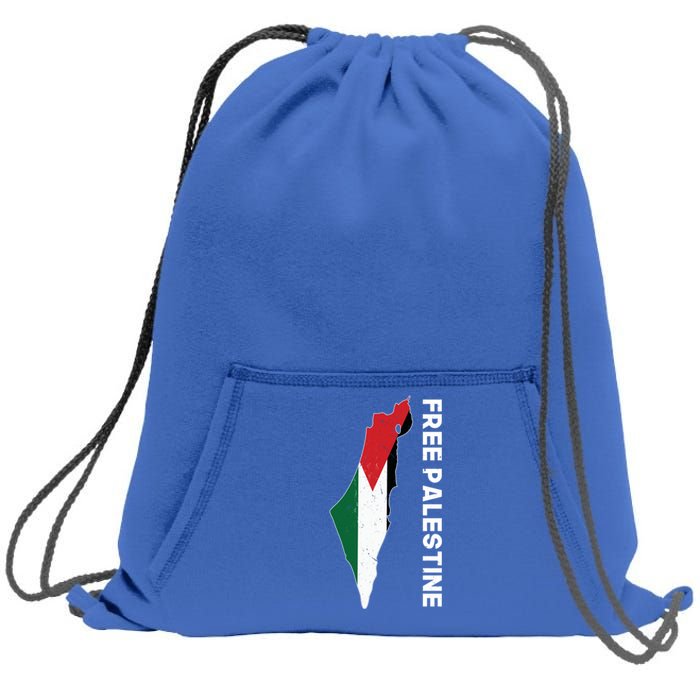 Free Palestine Gift Free Gaza Palestine Flag Arabic Gift Sweatshirt Cinch Pack Bag