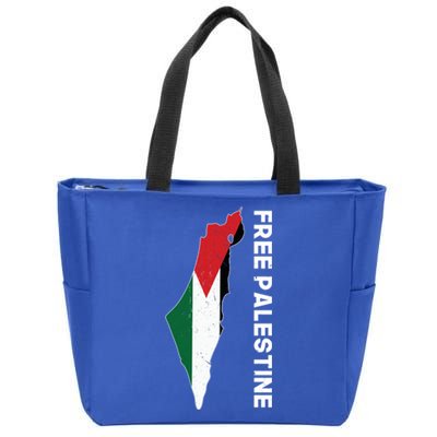 Free Palestine Gift Free Gaza Palestine Flag Arabic Gift Zip Tote Bag