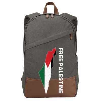 Free Palestine Gift Free Gaza Palestine Flag Arabic Gift Cotton Canvas Backpack