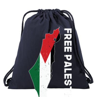 Free Palestine Gift Free Gaza Palestine Flag Arabic Gift Drawstring Bag