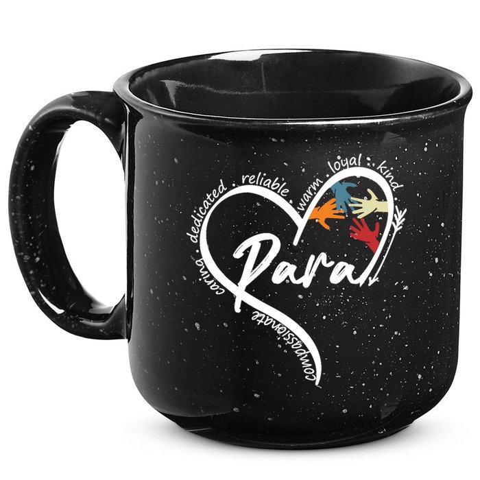 Funny Paraprofessional Graphic Tees Tops Back To School Art 15oz Campfire Ceramic Mug