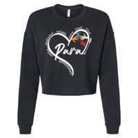Funny Paraprofessional Graphic Tees Tops Back To School Art Cropped Pullover Crew