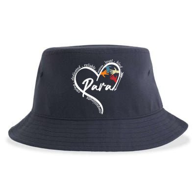 Funny Paraprofessional Graphic Tees Tops Back To School Art Sustainable Bucket Hat