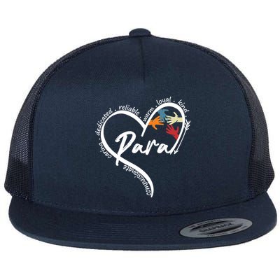 Funny Paraprofessional Graphic Tees Tops Back To School Art Flatbill Hat