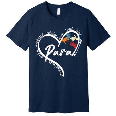 Funny Paraprofessional Graphic Tees Tops Back To School Art Premium T-Shirt
