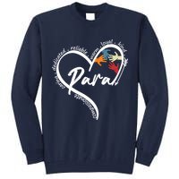 Funny Paraprofessional Graphic Tees Tops Back To School Art Tall Sweatshirt