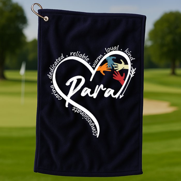 Funny Paraprofessional Graphic Tees Tops Back To School Art Golf Towel