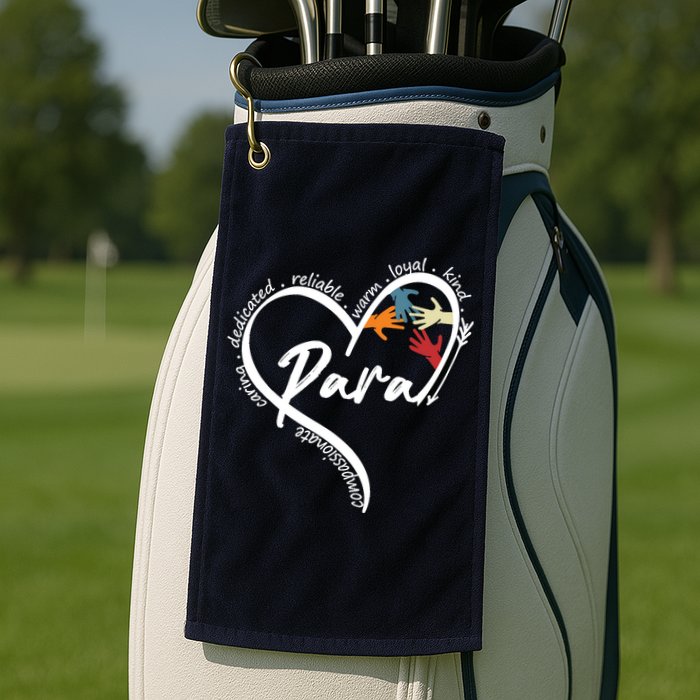 Funny Paraprofessional Graphic Tees Tops Back To School Art Golf Towel