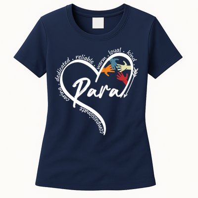Funny Paraprofessional Graphic Tees Tops Back To School Art Womens T-Shirt