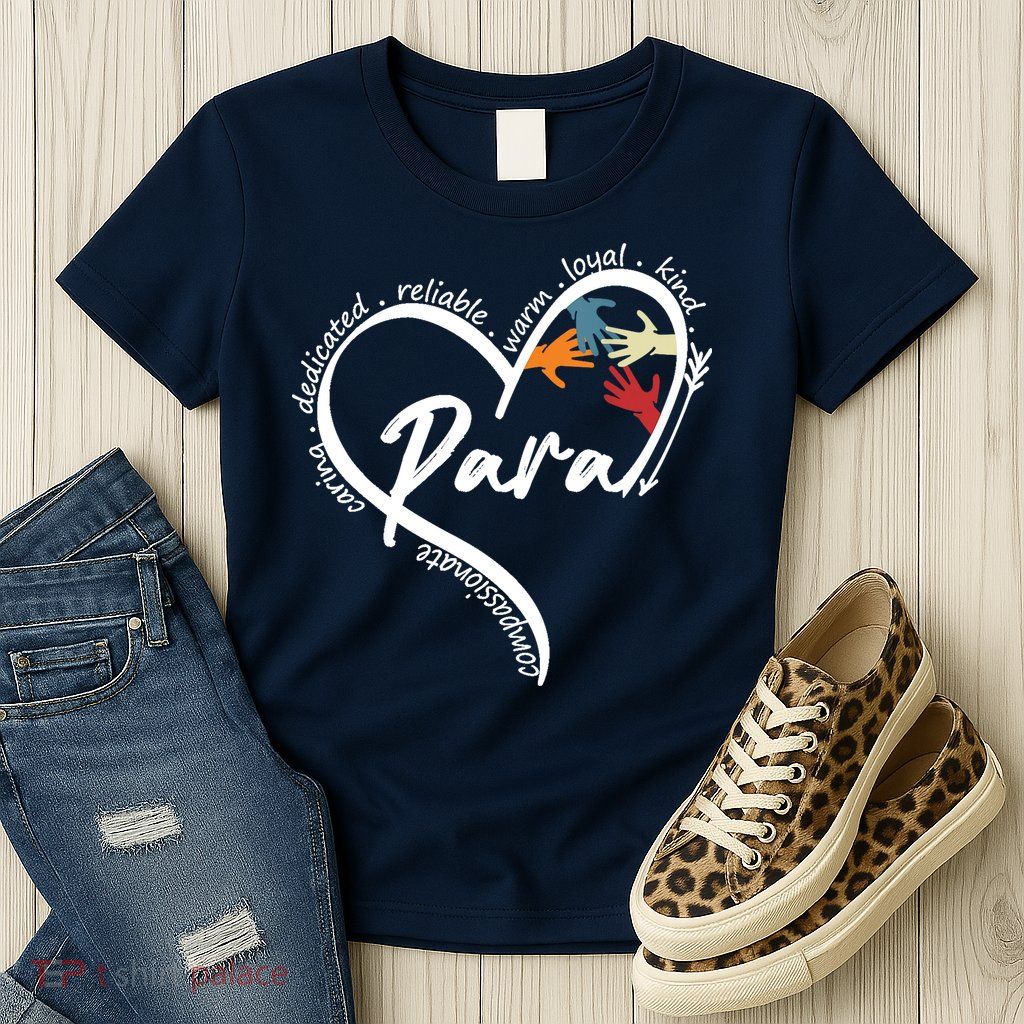 Funny Paraprofessional Graphic Tees Tops Back To School Art Womens T-Shirt