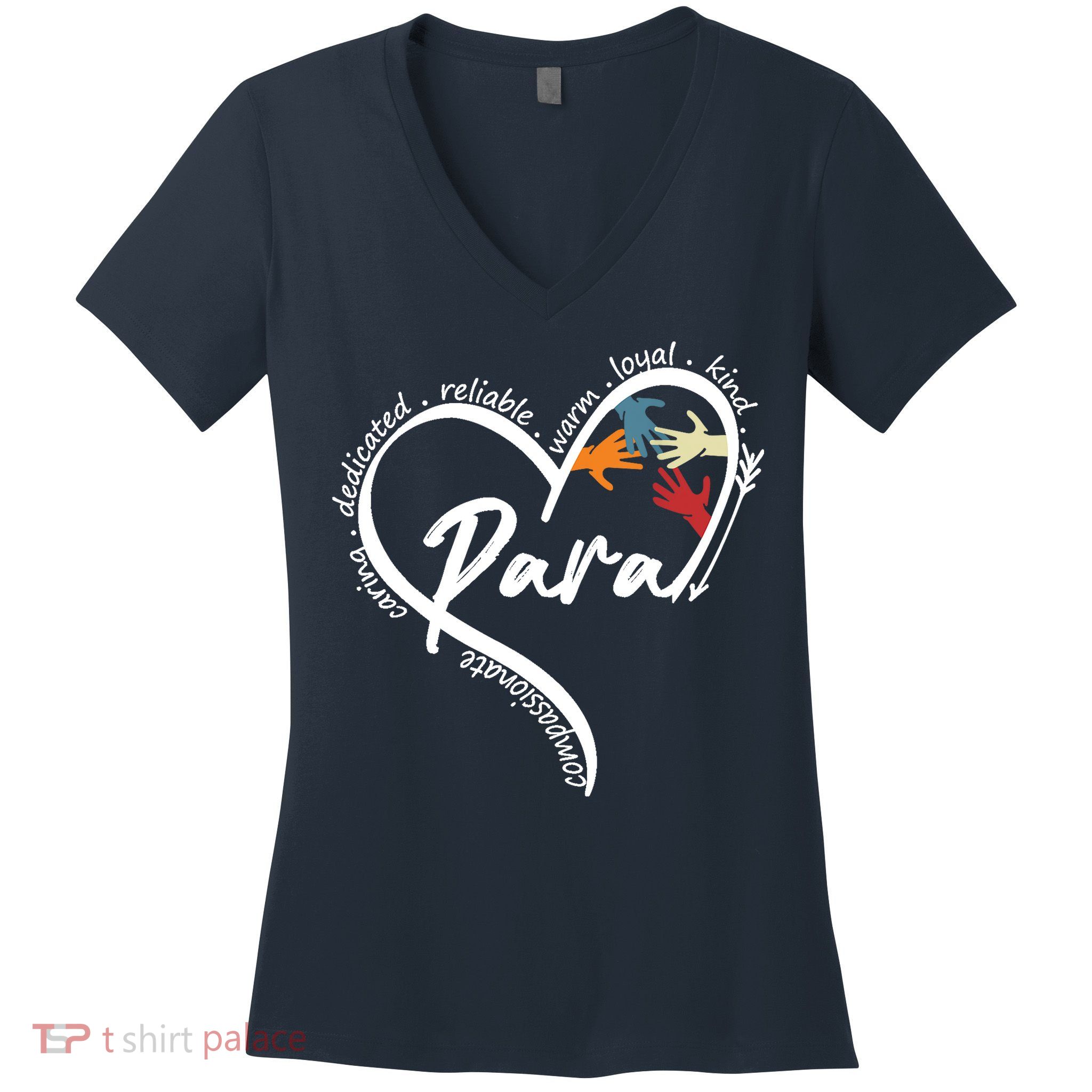 Funny Paraprofessional Graphic Tees Tops Back To School Art Women's V-Neck T-Shirt