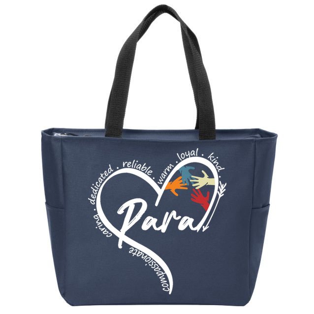 Funny Paraprofessional Graphic Tees Tops Back To School Art Zip Tote Bag
