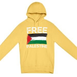 Free Palestine Gift Palestine Flag Free Gaza Arabic Liberators Gift Premium Pullover Hoodie