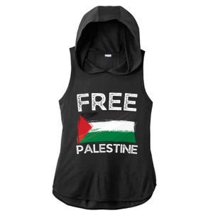 Free Palestine Gift Palestine Flag Free Gaza Arabic Liberators Gift Ladies PosiCharge Tri-Blend Wicking Draft Hoodie Tank