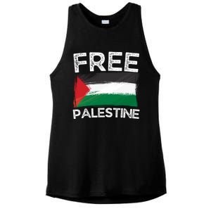 Free Palestine Gift Palestine Flag Free Gaza Arabic Liberators Gift Ladies PosiCharge Tri-Blend Wicking Tank