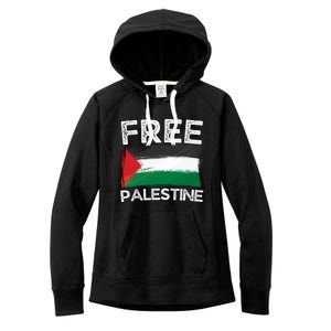 Free Palestine Gift Palestine Flag Free Gaza Arabic Liberators Gift Women's Fleece Hoodie