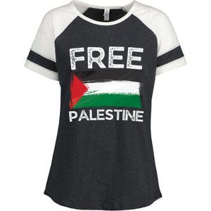 Free Palestine Gift Palestine Flag Free Gaza Arabic Liberators Gift Enza Ladies Jersey Colorblock Tee