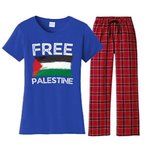 Free Palestine Gift Palestine Flag Free Gaza Arabic Liberators Gift Women's Flannel Pajama Set