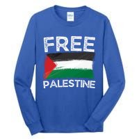 Free Palestine Gift Palestine Flag Free Gaza Arabic Liberators Gift Tall Long Sleeve T-Shirt