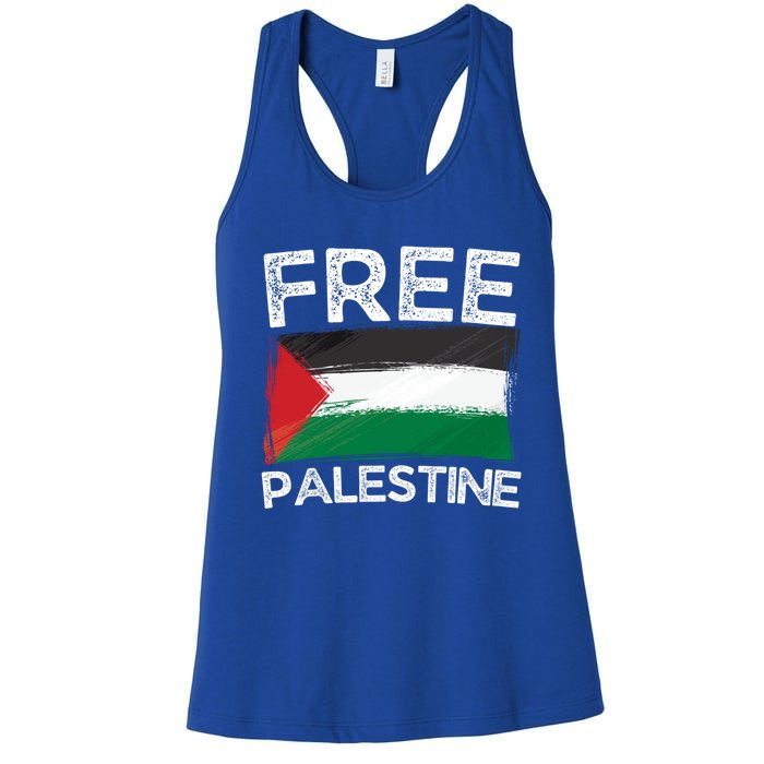 Free Palestine Gift Palestine Flag Free Gaza Arabic Liberators Gift Women's Racerback Tank