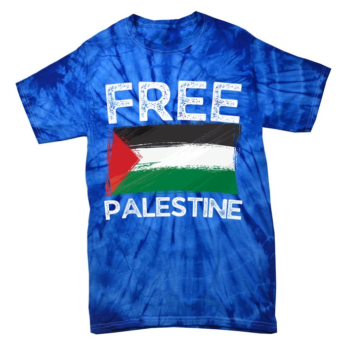 Free Palestine Gift Palestine Flag Free Gaza Arabic Liberators Gift Tie-Dye T-Shirt