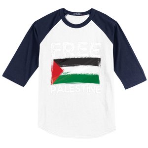 Free Palestine Gift Palestine Flag Free Gaza Arabic Liberators Gift Baseball Sleeve Shirt