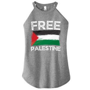 Free Palestine Gift Palestine Flag Free Gaza Arabic Liberators Gift Women's Perfect Tri Rocker Tank