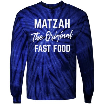 Funny Passover Gift Matzah The Original Fast Food Matzo Ball Tie-Dye Long Sleeve Shirt