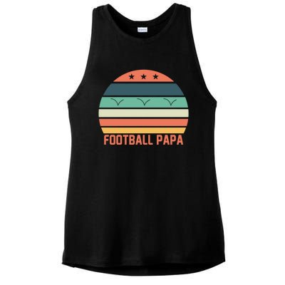 Football Papa Great Gift FatherS Day Funny Sports Game Day Gift Ladies PosiCharge Tri-Blend Wicking Tank