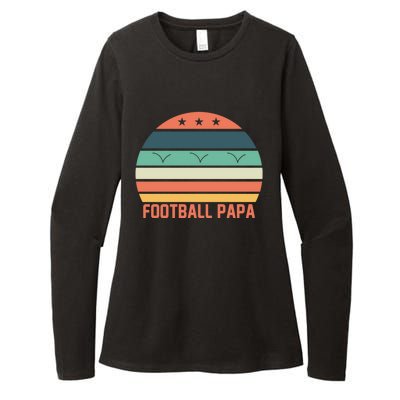 Football Papa Great Gift FatherS Day Funny Sports Game Day Gift Womens CVC Long Sleeve Shirt