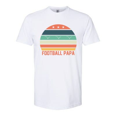 Football Papa Great Gift FatherS Day Funny Sports Game Day Gift Softstyle® CVC T-Shirt