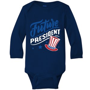 Future President Gift Baby Long Sleeve Bodysuit