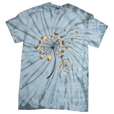 Funny Pug Gift For  Cool Flower Dog Dandelion Lover Tie-Dye T-Shirt