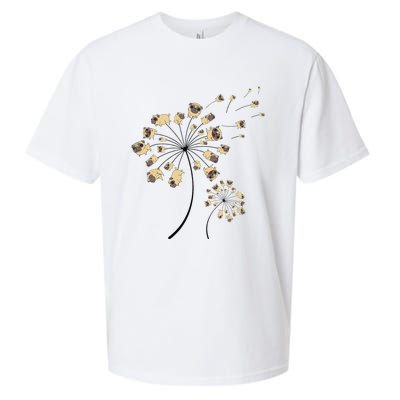 Funny Pug Gift For  Cool Flower Dog Dandelion Lover Sueded Cloud Jersey T-Shirt