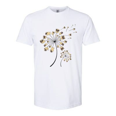 Funny Pug Gift For  Cool Flower Dog Dandelion Lover Softstyle CVC T-Shirt