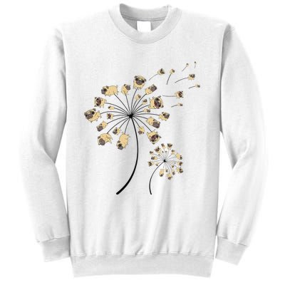 Funny Pug Gift For  Cool Flower Dog Dandelion Lover Sweatshirt